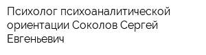 Психолог психоаналитической ориентации Соколов Сергей Евгеньевич