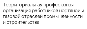 Территориальная профсоюзная организация работников нефтяной и газовой отраслей промышленности и строительства