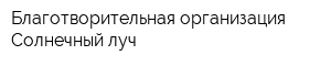Благотворительная организация Солнечный луч