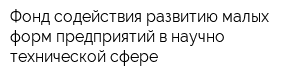 Фонд содействия развитию малых форм предприятий в научно-технической сфере