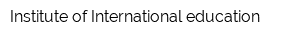 Institute оf International еducation