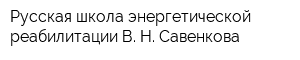Русская школа энергетической реабилитации В Н Савенкова