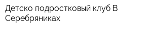 Детско-подростковый клуб В Серебряниках