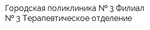 Городская поликлиника   3 Филиал   3 Терапевтическое отделение
