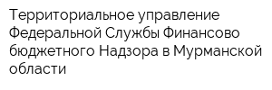 Территориальное управление Федеральной Службы Финансово-бюджетного Надзора в Мурманской области