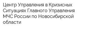 Центр Управления в Кризисных Ситуациях Главного Управления МЧС России по Новосибирской области