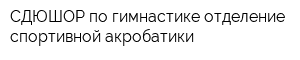 СДЮШОР по гимнастике отделение спортивной акробатики