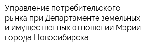 Управление потребительского рынка при Департаменте земельных и имущественных отношений Мэрии города Новосибирска