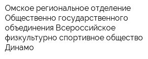 Омское региональное отделение Общественно-государственного объединения Всероссийское физкультурно-спортивное общество Динамо
