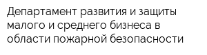 Департамент развития и защиты малого и среднего бизнеса в области пожарной безопасности