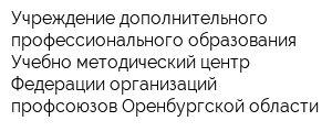 Учреждение дополнительного профессионального образования Учебно-методический центр Федерации организаций профсоюзов Оренбургской области
