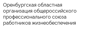Оренбургская областная организация общероссийского профессионального союза работников жизнеобеспечения