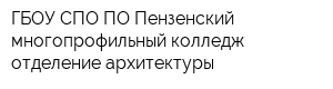 ГБОУ СПО ПО Пензенский многопрофильный колледж отделение архитектуры