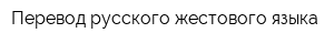 Перевод русского жестового языка