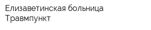 Елизаветинская больница Травмпункт