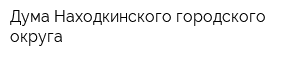 Дума Находкинского городского округа