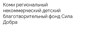 Коми региональный некоммерческий детский благотворительный фонд Сила Добра