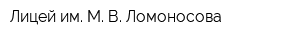 Лицей им М В Ломоносова