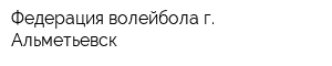 Федерация волейбола г Альметьевск