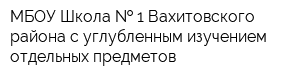 МБОУ Школа   1 Вахитовского района с углубленным изучением отдельных предметов