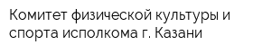 Комитет физической культуры и спорта исполкома г Казани