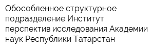 Обособленное структурное подразделение Институт перспектив исследования Академии наук Республики Татарстан
