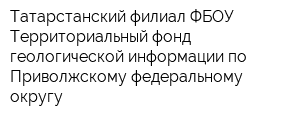 Татарстанский филиал ФБОУ Территориальный фонд геологической информации по Приволжскому федеральному округу