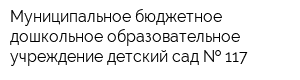Муниципальное бюджетное дошкольное образовательное учреждение детский сад   117