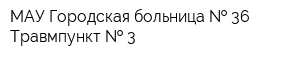 МАУ Городская больница   36 Травмпункт   3