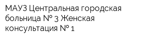 МАУЗ Центральная городская больница   3 Женская консультация   1