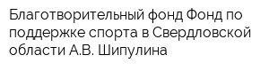 Благотворительный фонд Фонд по поддержке спорта в Свердловской области АВ Шипулина