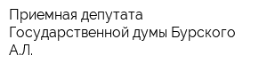 Приемная депутата Государственной думы Бурского АЛ