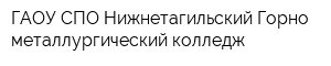 ГАОУ СПО Нижнетагильский Горно-металлургический колледж