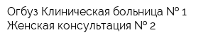 Огбуз Клиническая больница   1 Женская консультация   2