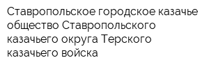 Ставропольское городское казачье общество Ставропольского казачьего округа Терского казачьего войска
