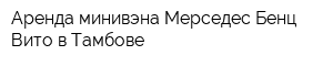 Аренда минивэна Мерседес Бенц Вито в Тамбове