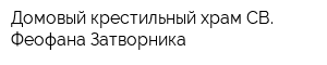Домовый крестильный храм СВ Феофана Затворника
