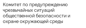 Комитет по предупреждению чрезвычайных ситуаций общественной безопасности и охране окружающей среды