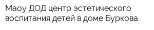 Маоу ДОД центр эстетического воспитания детей в доме Буркова