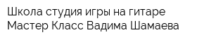 Школа-студия игры на гитаре Мастер-Класс Вадима Шамаева