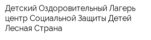 Детский Оздоровительный Лагерь - центр Социальной Защиты Детей Лесная Страна