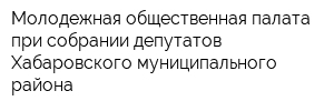 Молодежная общественная палата при собрании депутатов Хабаровского муниципального района