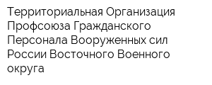 Территориальная Организация Профсоюза Гражданского Персонала Вооруженных сил России Восточного Военного округа
