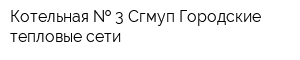 Котельная   3 Сгмуп Городские тепловые сети