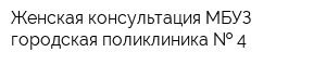 Женская консультация МБУЗ городская поликлиника   4