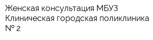 Женская консультация МБУЗ Клиническая городская поликлиника   2
