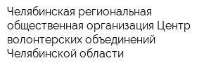 Челябинская региональная общественная организация Центр волонтерских объединений Челябинской области
