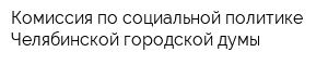 Комиссия по социальной политике Челябинской городской думы