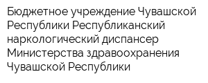 Бюджетное учреждение Чувашской Республики Республиканский наркологический диспансер Министерства здравоохранения Чувашской Республики