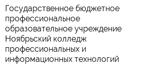 Государственное бюджетное профессиональное образовательное учреждение Ноябрьский колледж профессиональных и информационных технологий